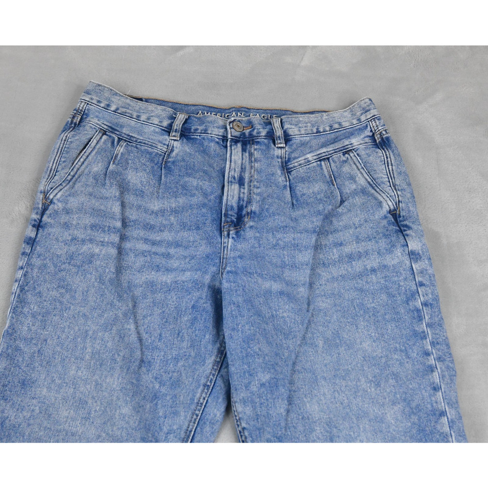 American‎ Eagle Jeans Womens 14 Long (31x29) Mom Jean Hi-Rise Blue Denim - Picture 5 of 11